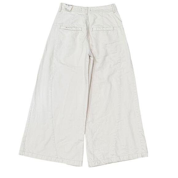 NWT Free People Equinox Wide Leg Trouser In Cream - Picture 5 of 6